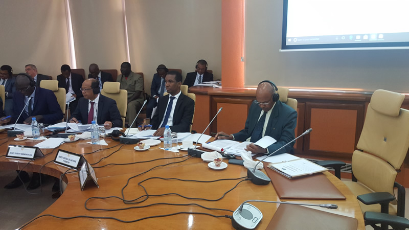 BUREAU –From left: Mr. Bakary Jammeh, Governor of the Central Bank of the Gambia, Mr. Alain Rasolofondraibe Governor of the Banky Foiben’I Madagasikara, Mr. Dilson de Sousa Pontes Tiny, representative of the Governor of the Banco Central de Sao Tomé e Principe et Mr. Nosreldin Suliman Khatir, representative of the Governor of the Central Bank of Sudan