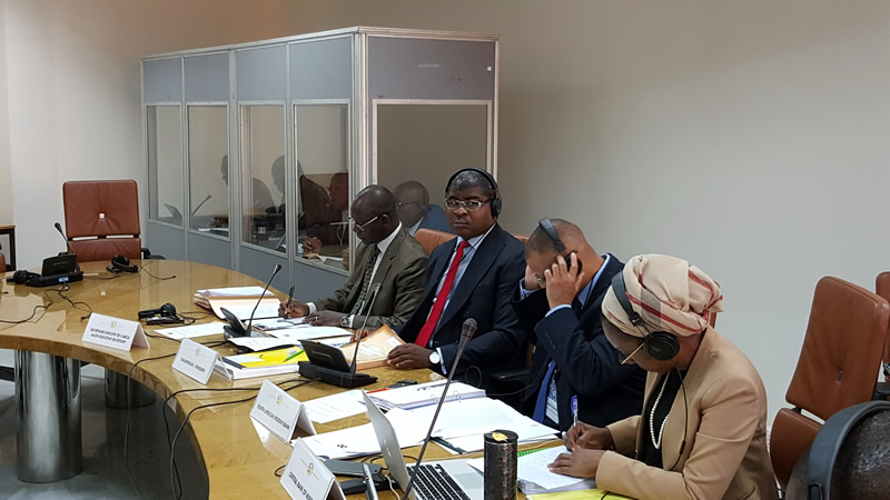 TECHNICAL COMMITTEE –From left: Mr. Papa Lamine Diop, AACB’s Executive Secretary, Mr. Moses Tule and Mr. Jason Milton, respectively Chairman and Vice-chairman of the Technical Committee, and Mrs Ladi Bala-Kefi, Central Bank of Nigeria