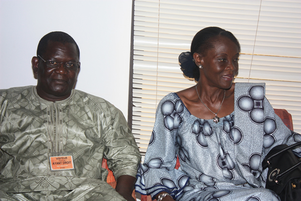 Recipients from left to right: Mr Albert Bah and Mrs Marie-Therese Mane