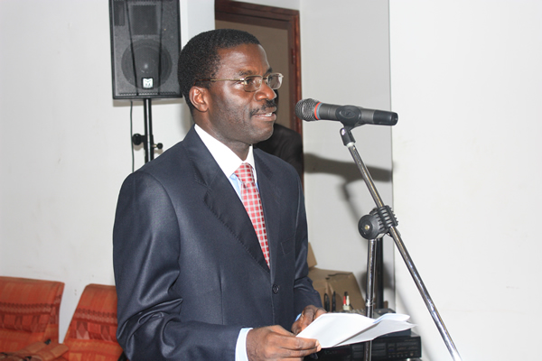 AACB’s Executive Secretary Mr Samuel Meango reading his openning address